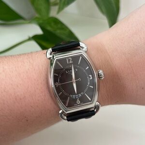 LINKS of LONDON Unisex Driver Elipse Stainless Steel Leather Watch ⌚️